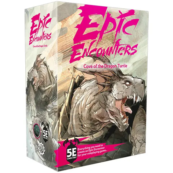Epic Encounters: Cove of The Dragon Turtle RPG Fantasy Roleplaying Tabletop Game with Huge Boss Miniature Steamforged Games